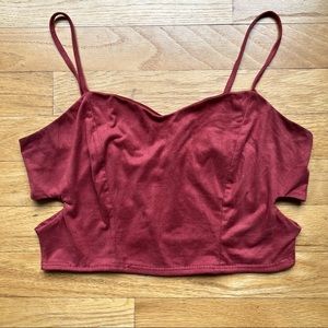 Faux Suede Crop Top / Bralette